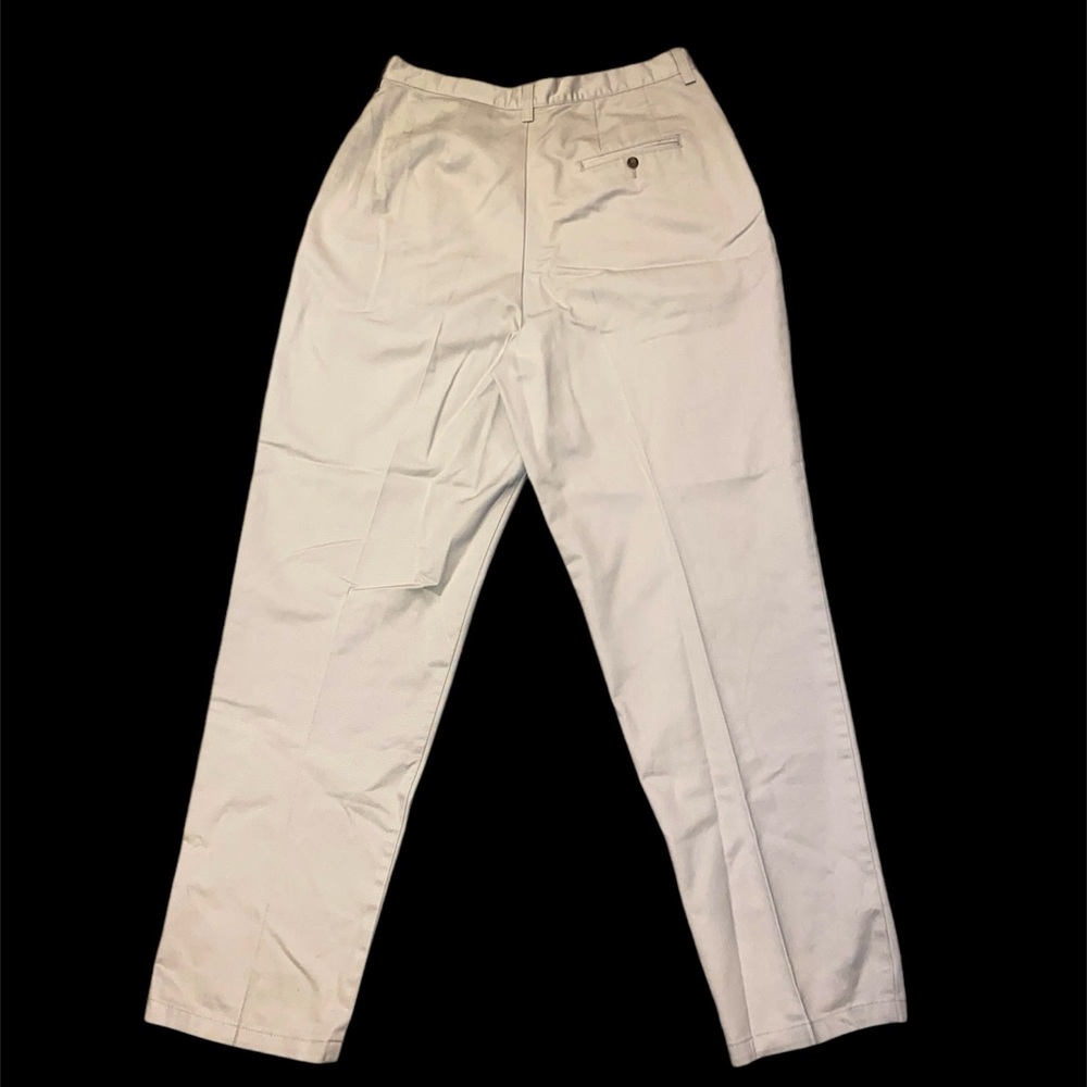 Eddie Bauer Pants Womens 14 Tan Khaki Double Pleat 100% Cotton Chinos - Picture 2 of 13